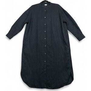 Aspesi Linen Dress Indigo Navy Blue 40 6